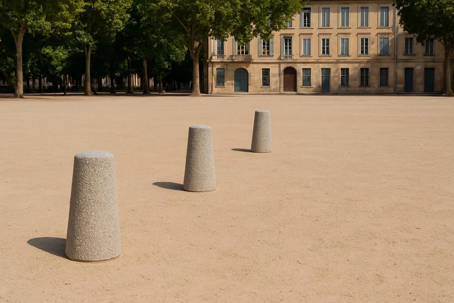 Borne béton conique