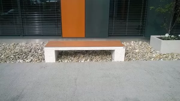 banc béton moderne