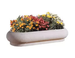 Oblong concrete planter