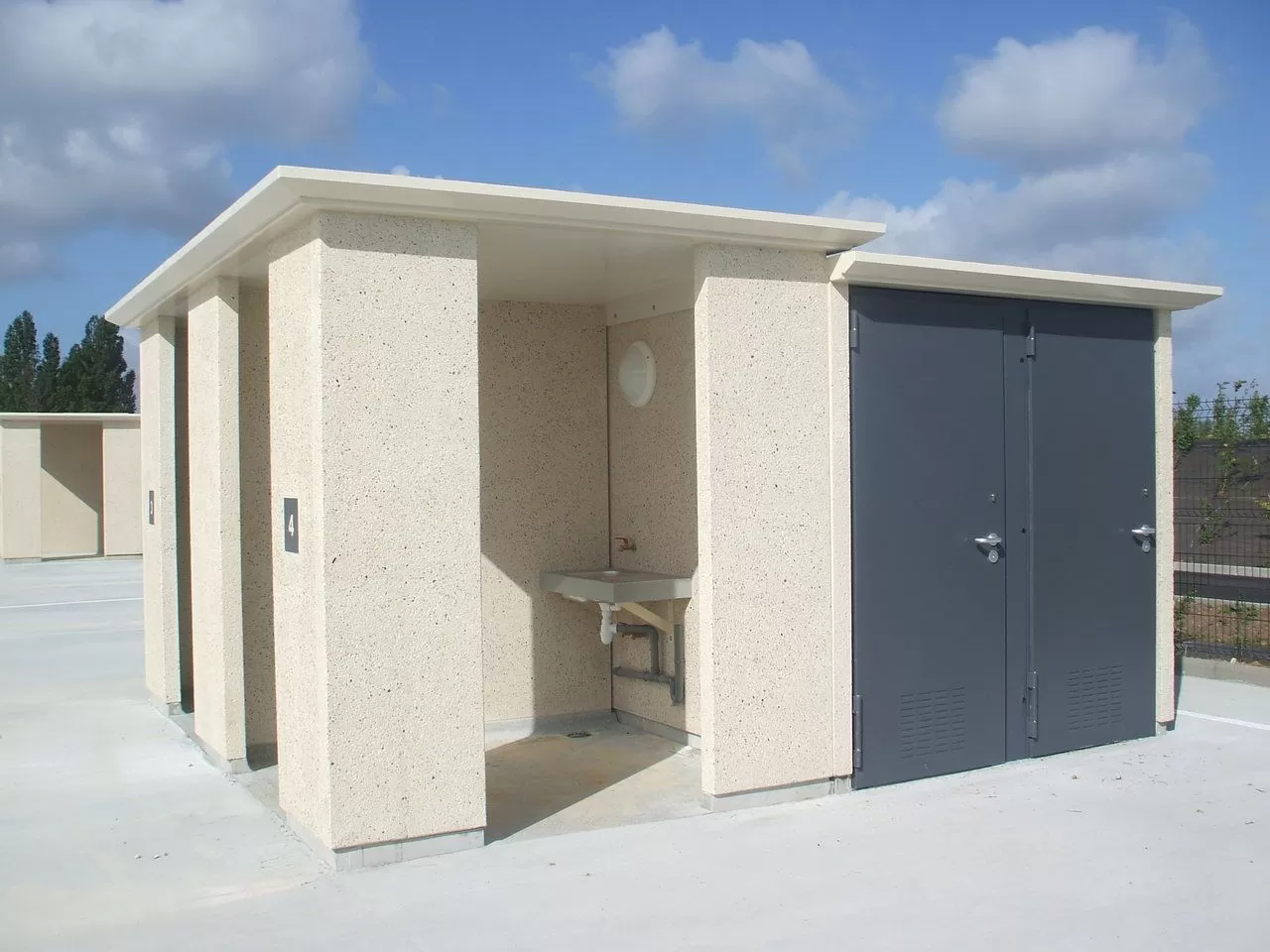 Sanitary block reception area