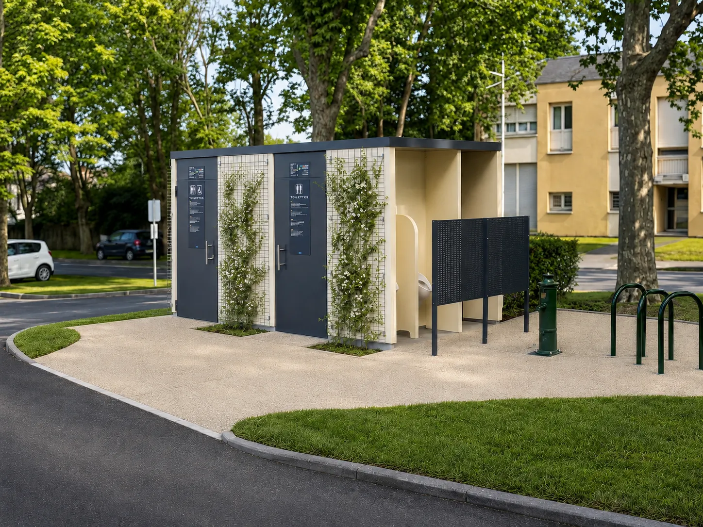 Sanitaires publics en bois