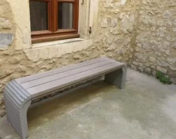 Banc béton matricé