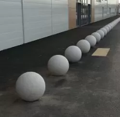 Spherical concrete bollard