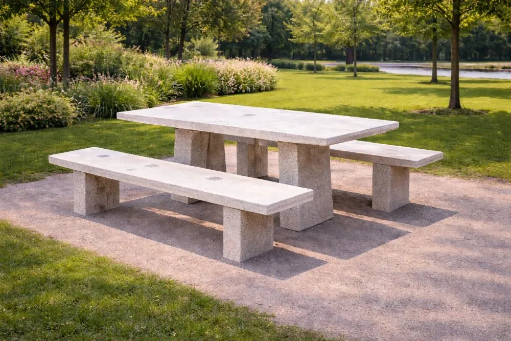 Table pique nique avec incrustation