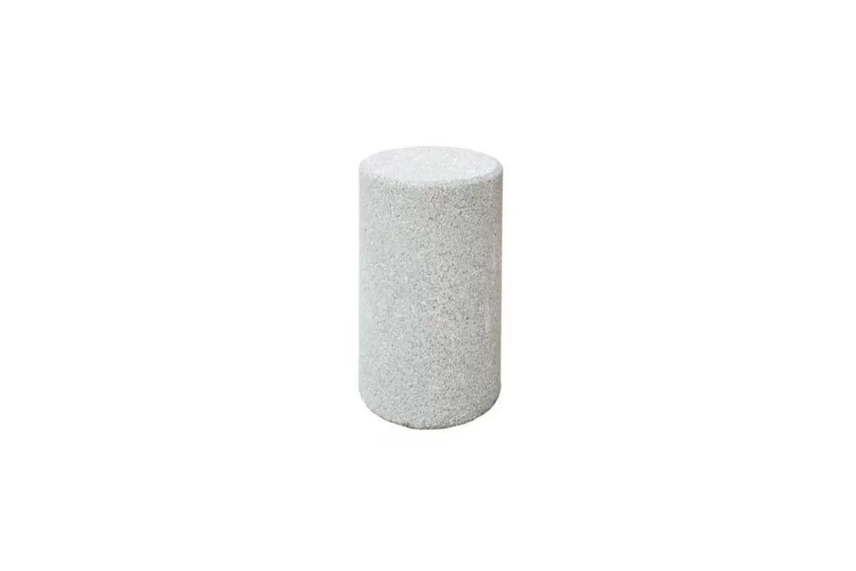 Cylindrical concrete bollard