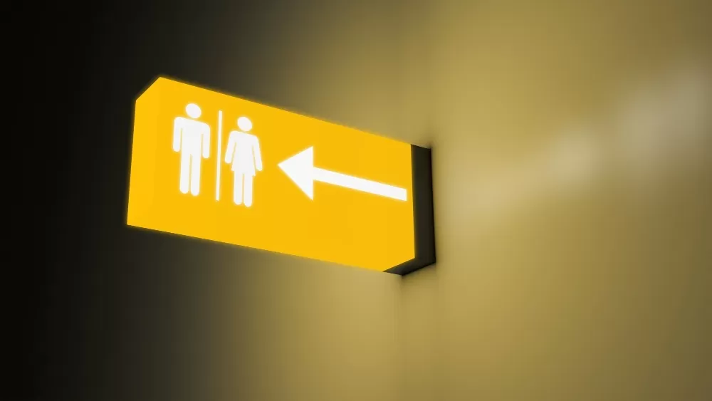 Verlichte wc-signalisatie