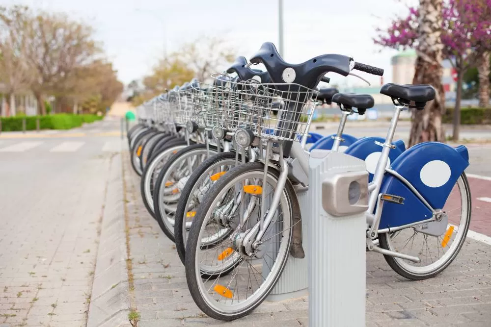 Fietsverhuur op straat
