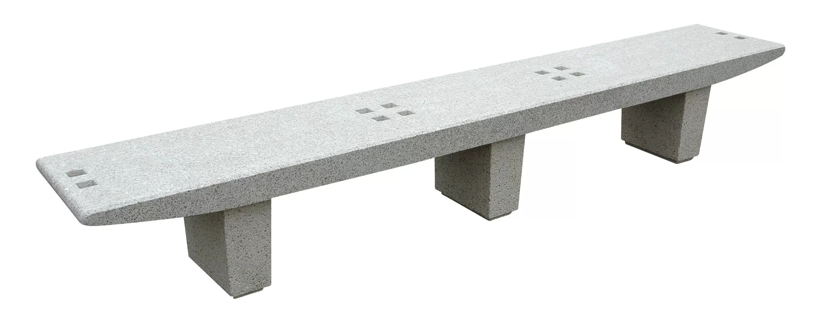 Banc gris béton simple