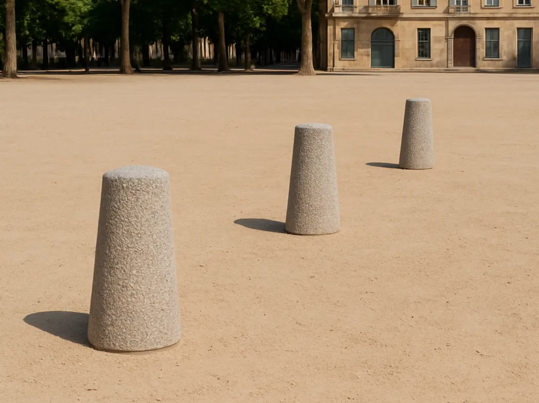 Borne béton conique