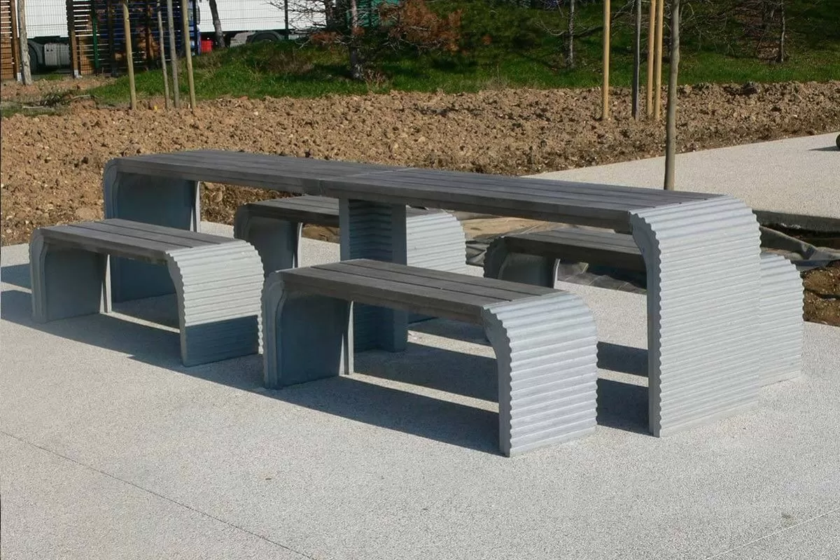 Geweven picknicktafel