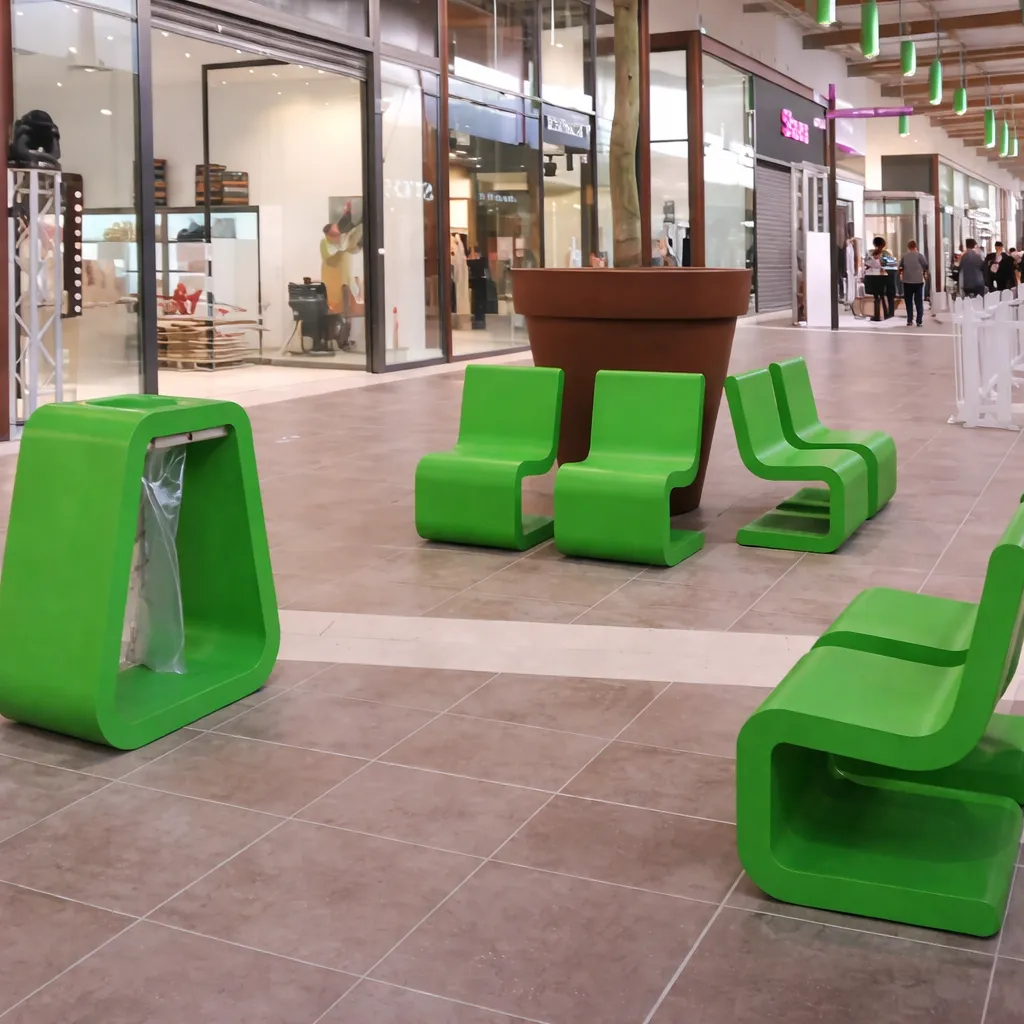 Betonnen fauteuil in glanzend wit